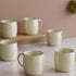 Cream Ring Ceramic Tea Cups Set of 6 - The Earth Store - Tea Sets